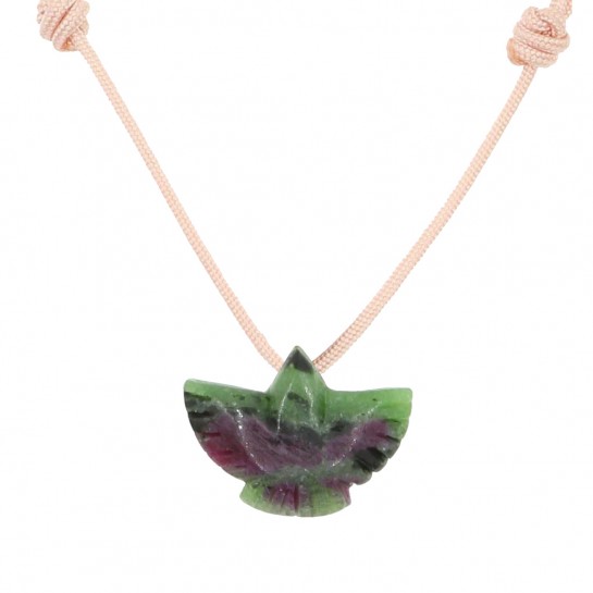 Ruby Zoisite Condor Necklace