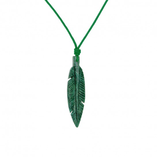 Collier Plume jade