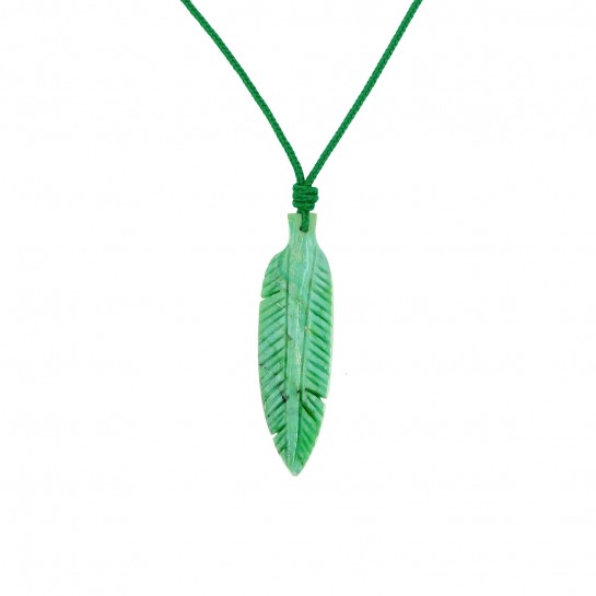 Collier Plume turquoise