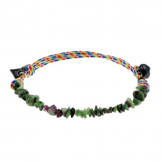 Anklet rubis zoisite chips