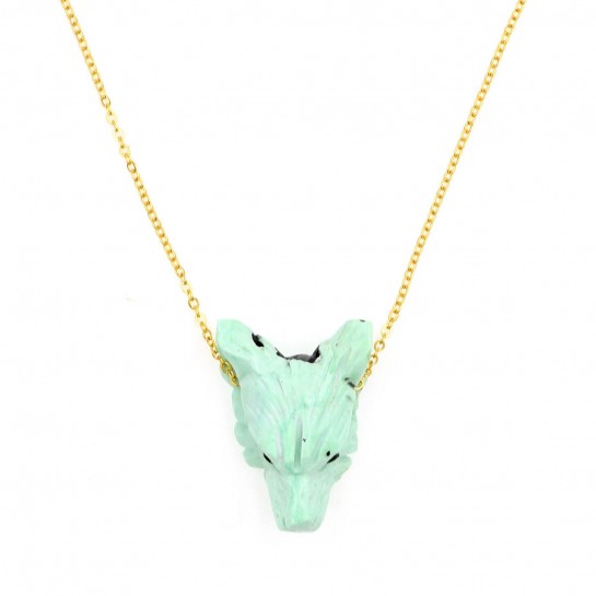 Collier Loup turquoise