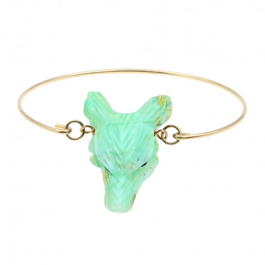 Bracelet Loup chrysoprase