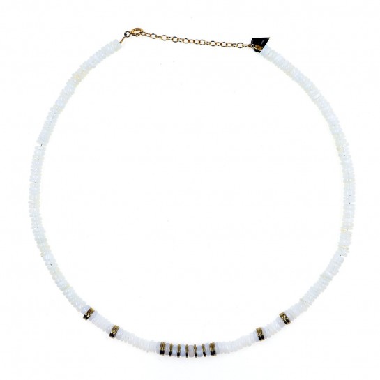 Collier Puka en pierre de Lune