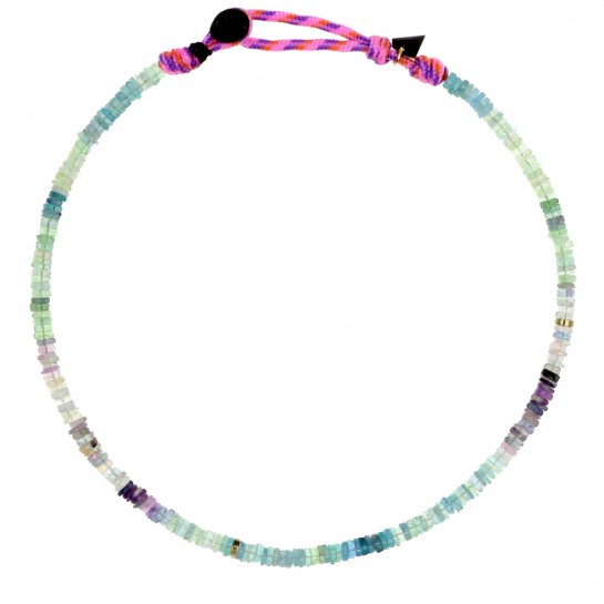 Collier Puka simple fluorite