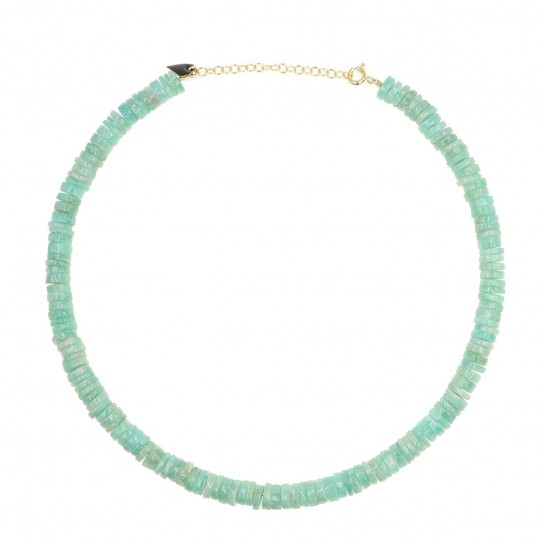 Collier Puka simple amazonite