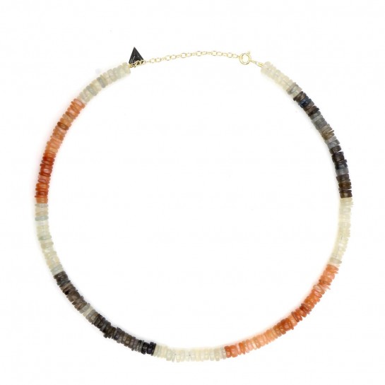 Collier Puka simple pierre...