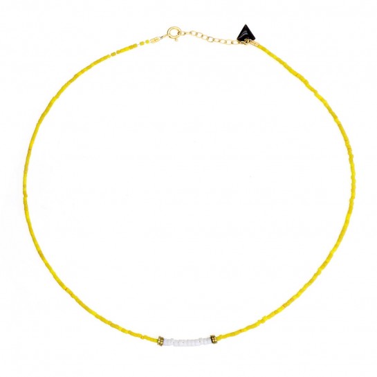 Faceted yellow jasper necklace