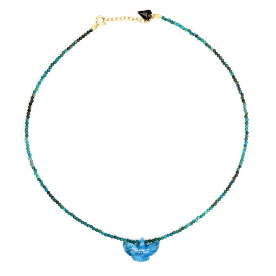 Collier Facettes Condor turquoise et apatite