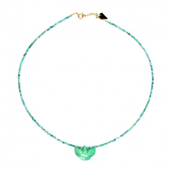 Turquoise Condor Faceted Necklace
