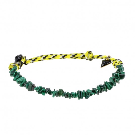 Anklet malachite chips