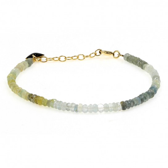 Aquamarine faceted bracelet