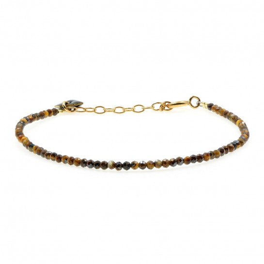 Faceted tiger eye bracelet