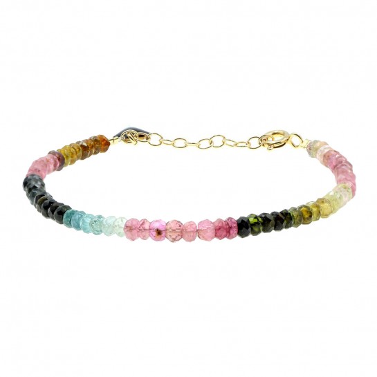 Tourmaline faceted bracelet