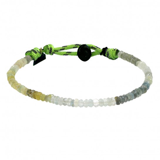 Aquamarine faceted bracelet