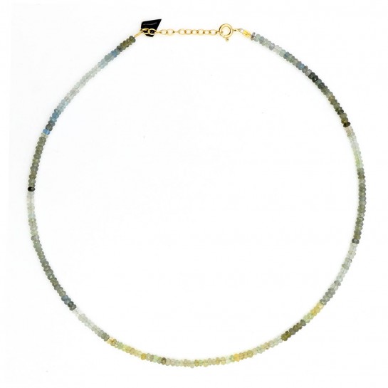 Collier Facettes aigue-marine
