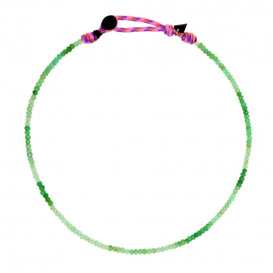 Collier Facettes chrysoprase