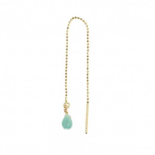 B.O Long drop amazonite chain