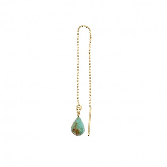 B.O Long turquoise drop chain