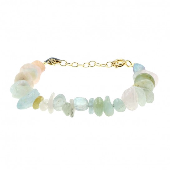 Bracelet Facettes aigue marine