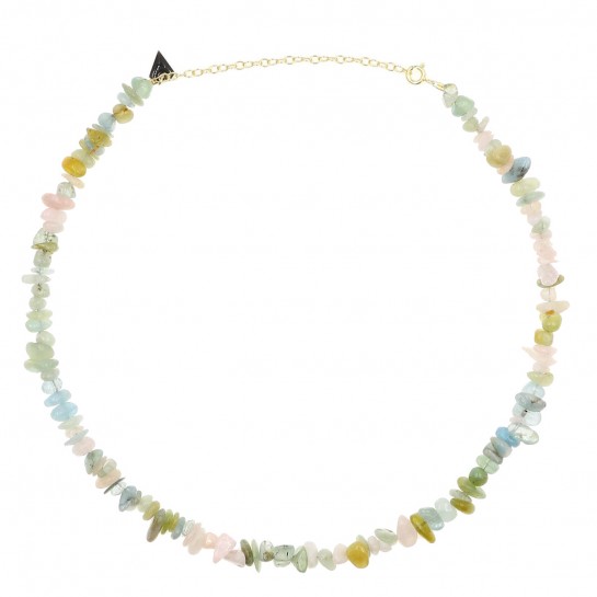 Collier Pépites aigue-marine