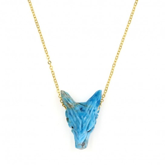 Apatite Wolf Necklace