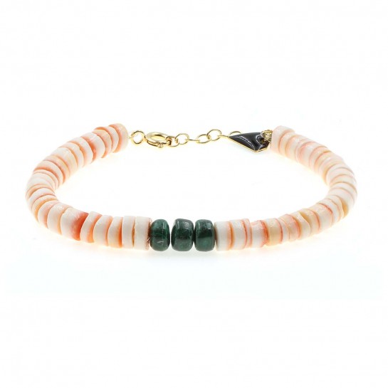 Bracelet Puka coquillage et...