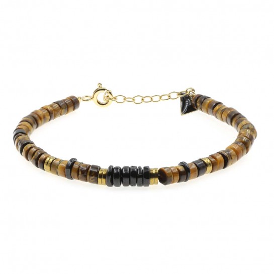 Bracelet Puka oeil de tigre