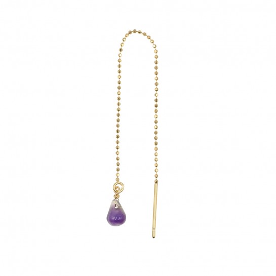 B.O Long drop amethyst chain