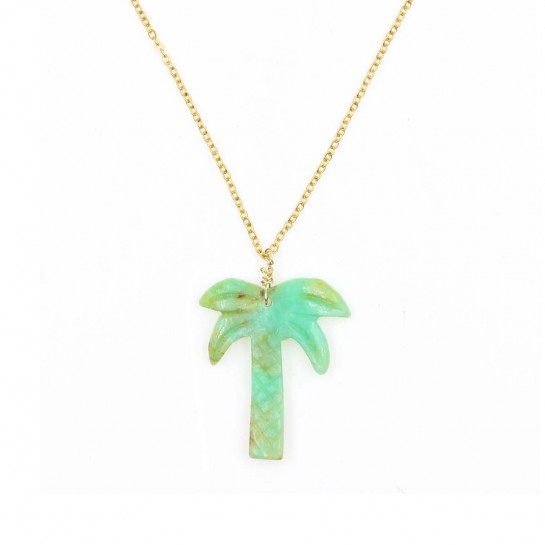 Chrysoprase Palm Necklace