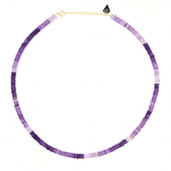 Simple amethyst Puka necklace