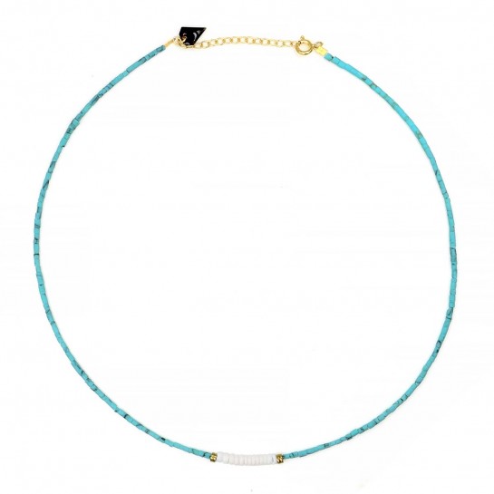 Collier Puka jaspe et...