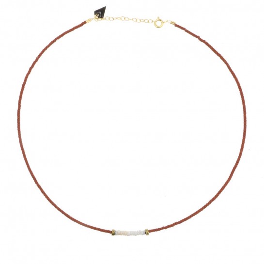 Collier Puka jaspe...