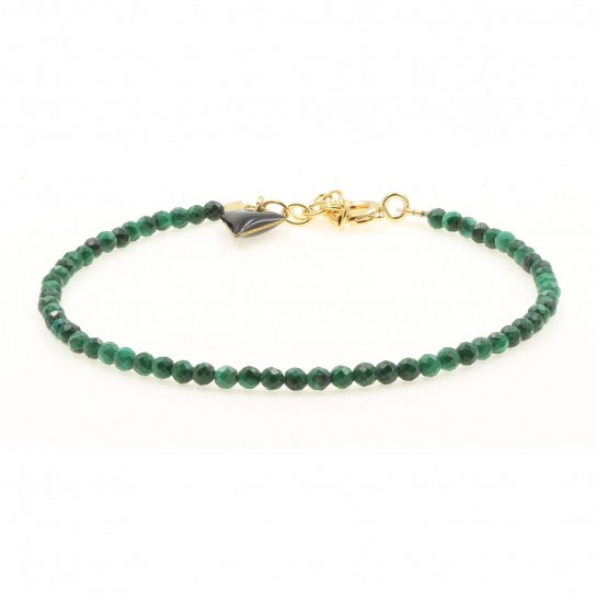 Malachite faceted bracelet