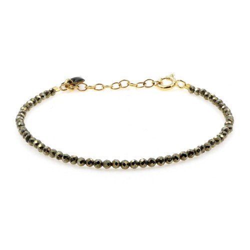 Pyrite faceted bracelet