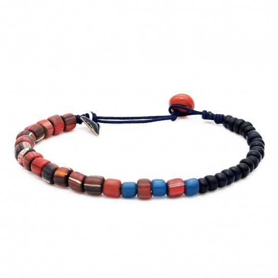 Bracelet Homme rouge et noir