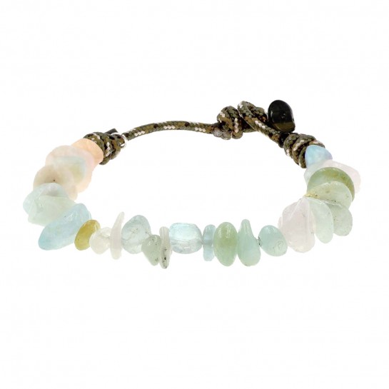 Aquamarine nuggets bracelet