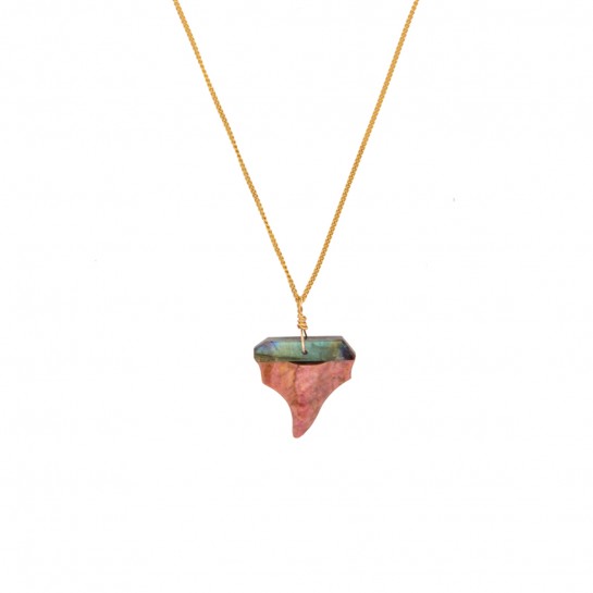 Shark Labradorite and Opale long necklace