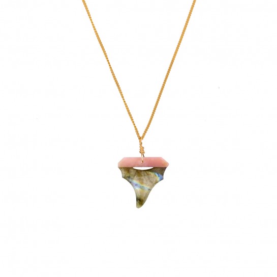 Shark opal and labradorite necklace