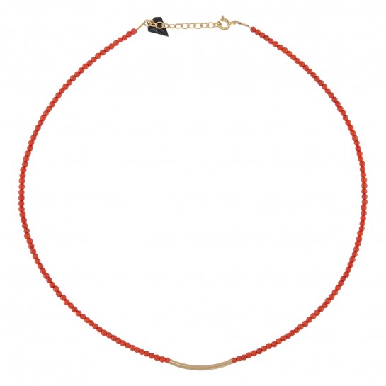 Coral Tube Necklace