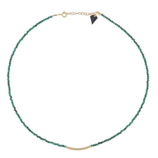 Collier Tube malachite
