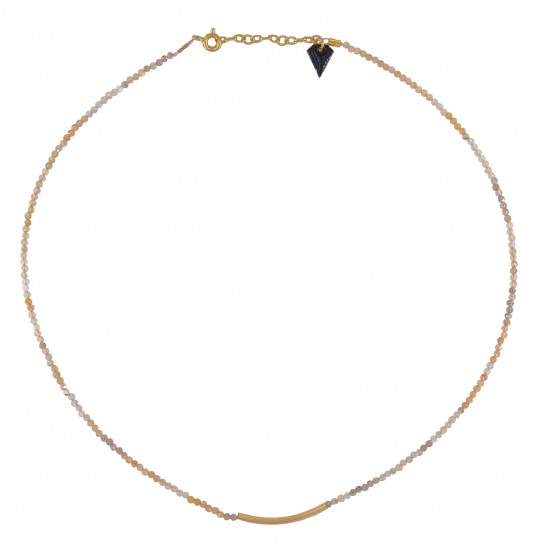 Collier Tube pierre de Lune