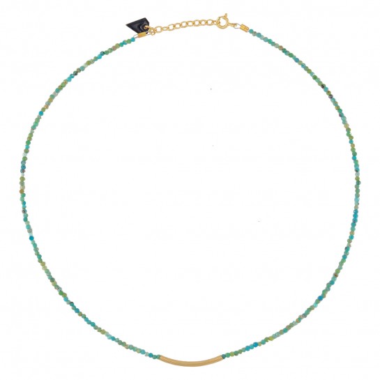 Collier Tube turquoise