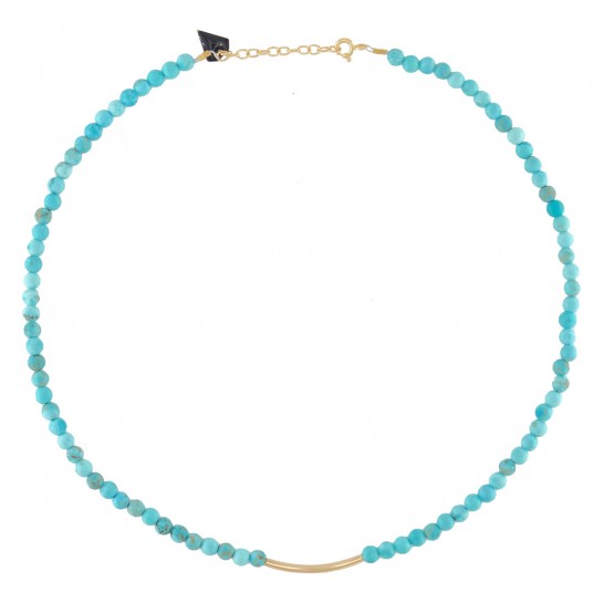 Collier Tube turquoise maxi