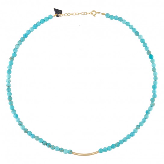 Maxi Turquoise Tube Necklace