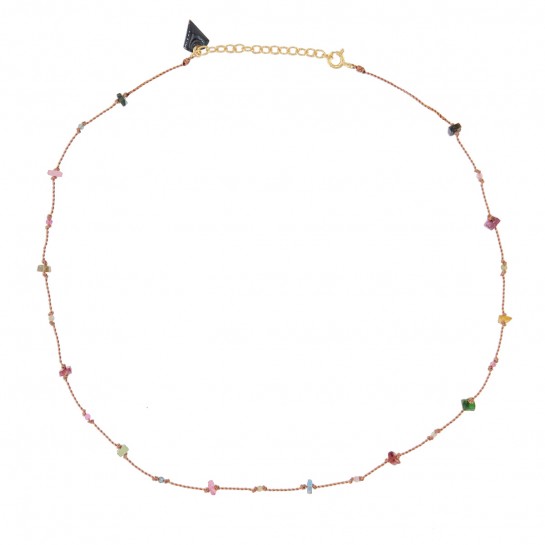 Collier Petit Précieux beige carré