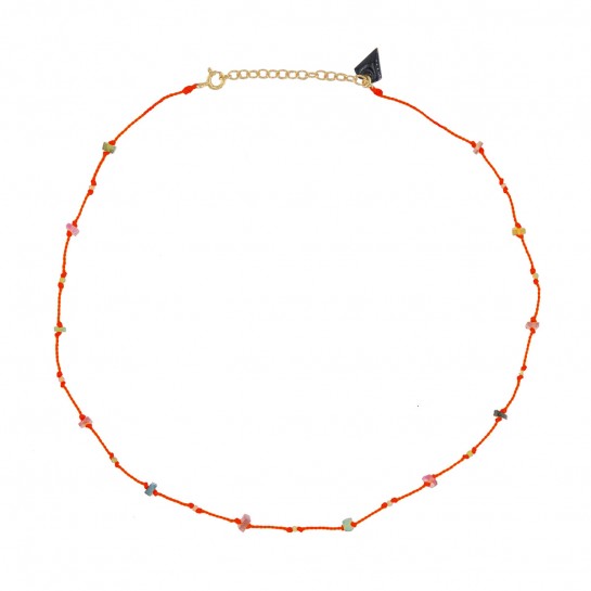 Orange square Petit Précieux necklace