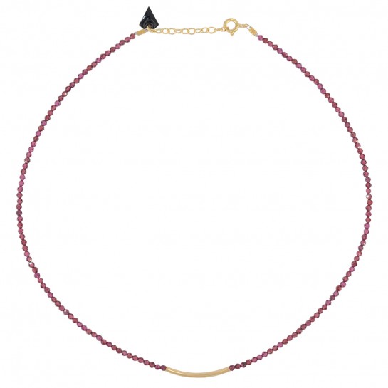 Collier Tube grenat