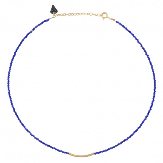 Collier Tube lapis-lazuli