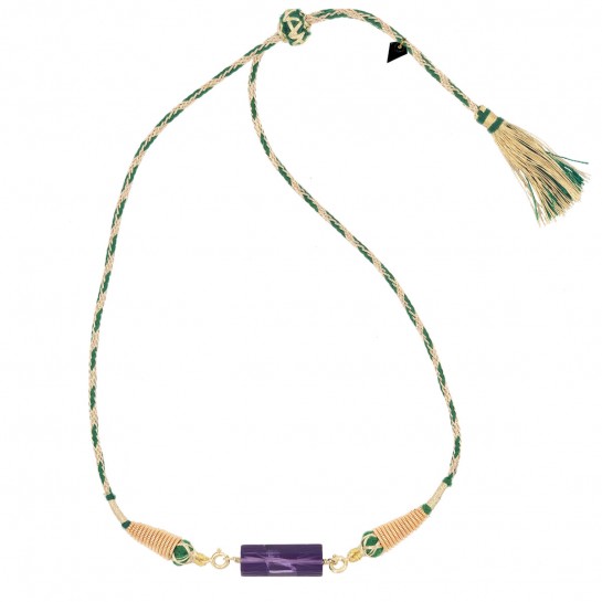 Rolla Bolla amethyst and green pompom