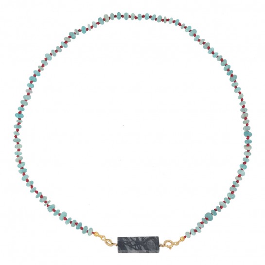 Rolla Bolla jasper and Candies amazonite